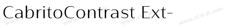 CabritoContrast Ext字体转换